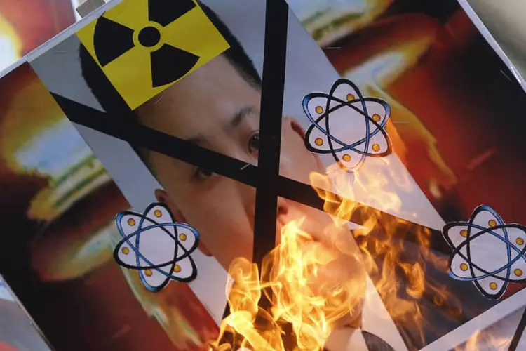 
	Teste nucleares: &quot;a Coreia do Norte realizou um teste nuclear, amea&ccedil;ando a paz mundial e desafiando as normas e a ordem internacional&quot;
 (Kim Hong-Ji / Reuters)