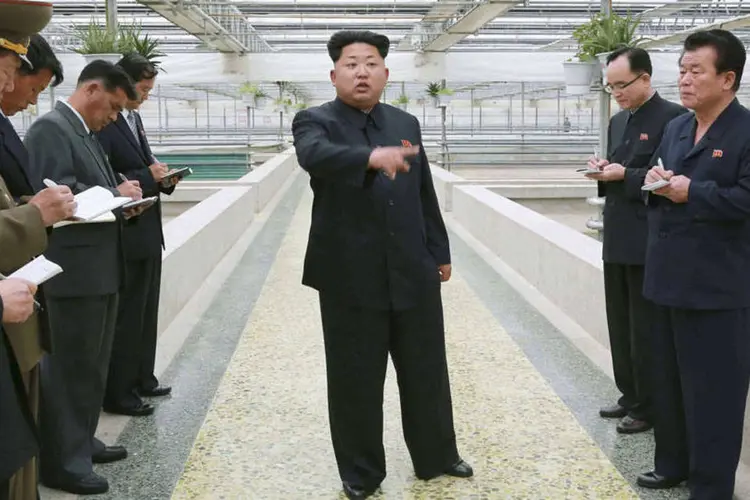 
	L&iacute;der norte-coreano Kim Jong Un: teste nuclear da Coreia do Norte irritou a China e os EUA
 (REUTERS/KCNA)