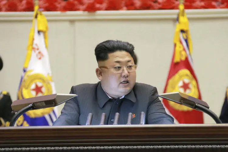 
	Kim Jong-un, l&iacute;der da Coreia do Norte: a&ccedil;&atilde;o dos EUA alimentaria hostilidade infundada, disse porta-voz
 (KCNA/Reuters)