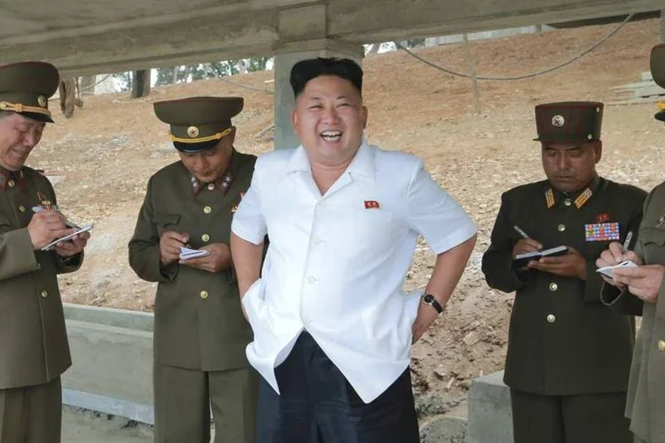 
	L&iacute;der da Coreia do Norte, Kim Jong-Un, em Pyongyang
 (KCNA/Reuters)