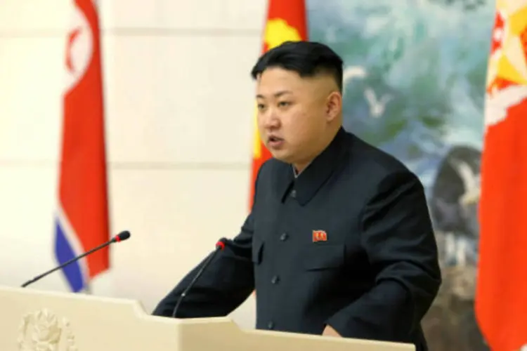 
	Kim Jong-un: acredita-se que o l&iacute;der norte-coreano manteve h&aacute; 10 anos uma rela&ccedil;&atilde;o com a cantora, embora tenha encerrado essa rela&ccedil;&atilde;o por n&atilde;o ter tido a aprova&ccedil;&atilde;o de seu pai
 (Reuters/KCNA)