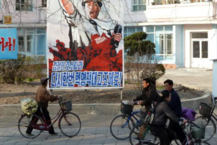 
	Rua na Coreia do Norte:&nbsp;autoridades norte-coreanas s&atilde;o acusadas de crimes contra a Humanidade
 (AFP/Getty Images)