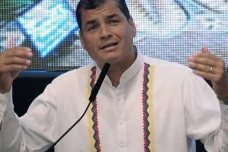 O presidente do Equador, Rafael Correa, durante cúpula da Alba em 30 de julho de 2013 (Rodrigo Buendia/AFP)