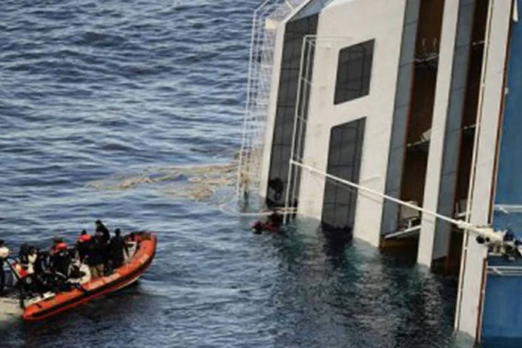 Navio naufragado Costa Concordia (Filippo Monteforte/AFP)