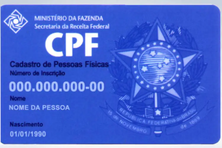 CPF fictício: atualmente, há cerca de 170 milhões de documentos equivalentes no Brasil (Wikimedia Commons)