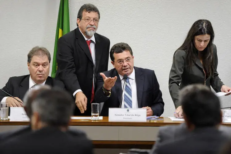 Senador Vital do Rêgo preside reunião da CPI da Petrobras nesta terça-feira, em Brasília (Jefferson Rudy/Agência Senado)