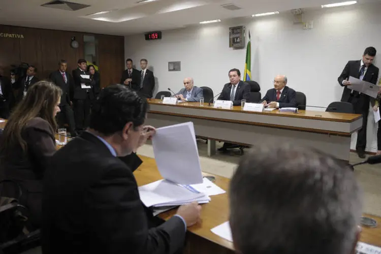 
	Reuni&atilde;o da Comiss&atilde;o Parlamentar de Inqu&eacute;rito (CPI) da Petrobras para an&aacute;lise do plano de trabalho e de requerimentos
 (Lia de Paula/Agência Senado)