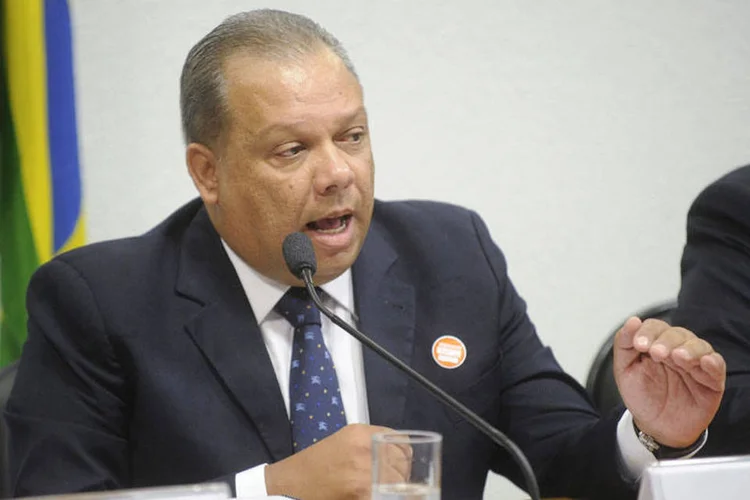 Márcio Bonilho durante depoimento na CPI que investiga denúncias de corrupção na Petrobras (Marcos Oliveira/Agência Senado)