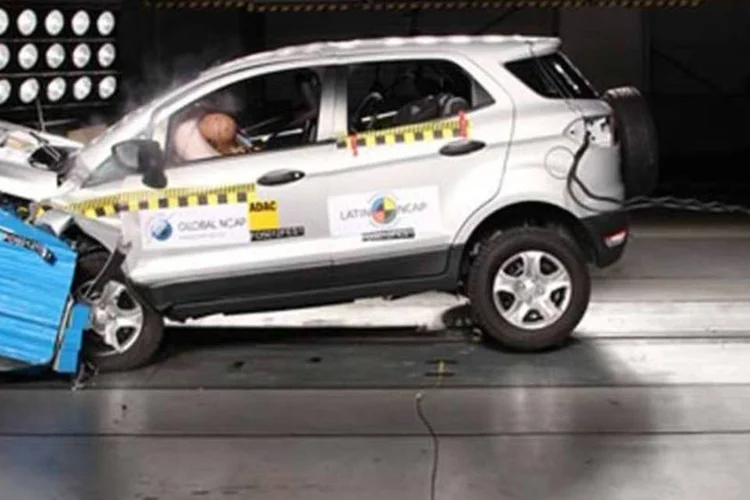 
	Crash Test do Ford Ecosport: o modelo havia sido testado em mar&ccedil;o, quando teve classifica&ccedil;&atilde;o de quatro estrelas
 (Divulgação/Latin NCAP)