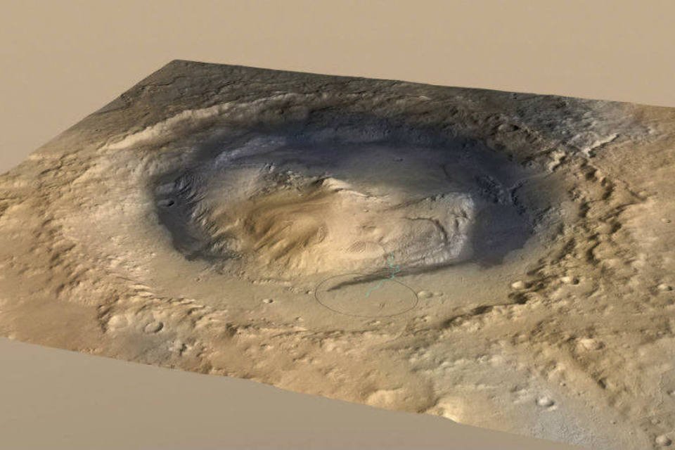 NASA descobre que cratera em Marte já foi um enorme lago