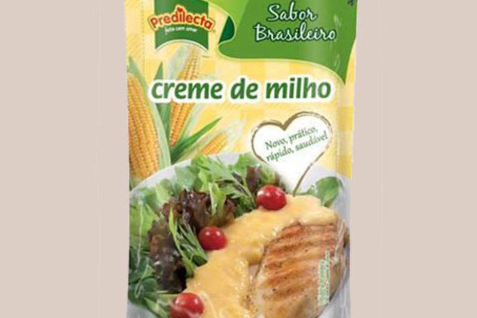 Predilecta lança creme de milho em embalagem stand up pouch