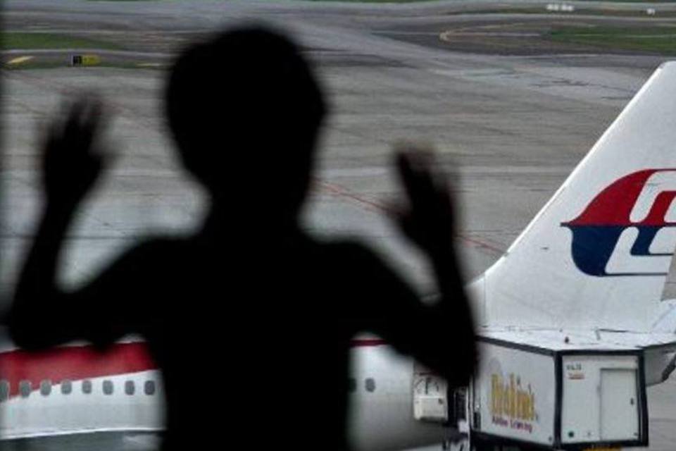 
	Avi&atilde;o da Malaysia Airlines: o Boeing 777 desapareceu por raz&otilde;es desconhecidas em 8 de mar&ccedil;o de 2014
 (Manan Vatsyayana/AFP)