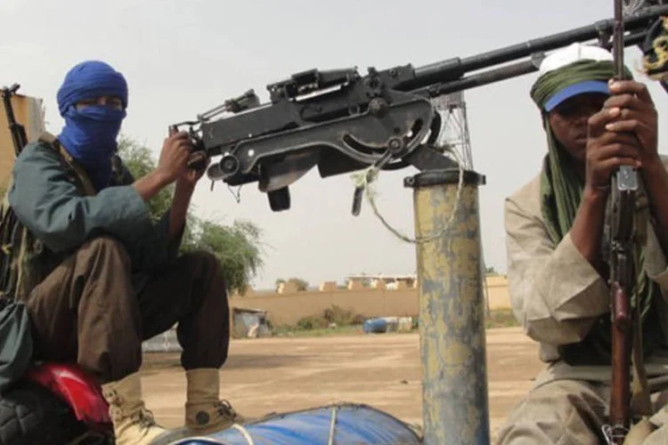 
	Soldados de grupo jihadista no Mali: a porta-voz da democracia ucraniana disse que as autoridades est&atilde;o dando &quot;passos urgentes&quot; em coopera&ccedil;&atilde;o com seus parceiros internacionais &quot;para a liberta&ccedil;&atilde;o do cidad&atilde;o ucraniano&quot;
 (Romaric Ollo Hien/AFP)