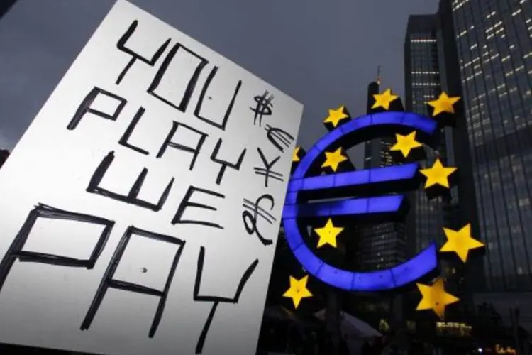 O uso da linha de depósito overnight do BCE tem sido elevado desde que o banco central ofereceu quase meio trilhão de euros em empréstimos de longo prazo (Ralph Orlowski/Getty Images)