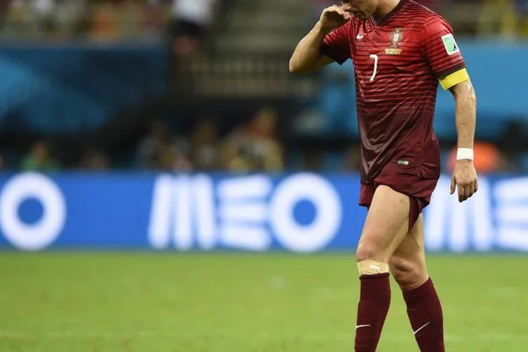 O português Cristiano Ronaldo, durante partida da Copa do Mundo (Dylan Martinez/Reuters)