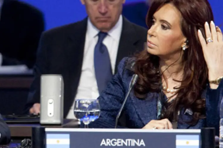 Presidente da Argentina, Cristina Kirchner: de acordo com brasileiros, barreira comercial seria um atentado contra o Mercosul (.)