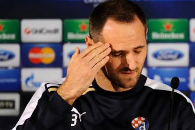 O zagueiro croata Josip Simunic: zagueiro já foi multado em 3.200 euros (Fernando Veludo/AFP)