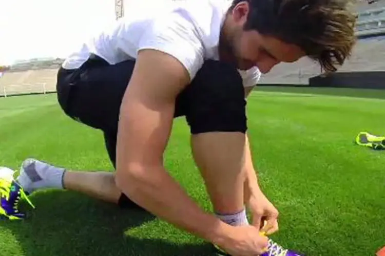 Parceria do Corinthians com GoPro: vídeo postado hoje, o segundo da parceria, mostra uma visita do jogador Alexandre Pato ao novo estádio do clube (Reprodução)