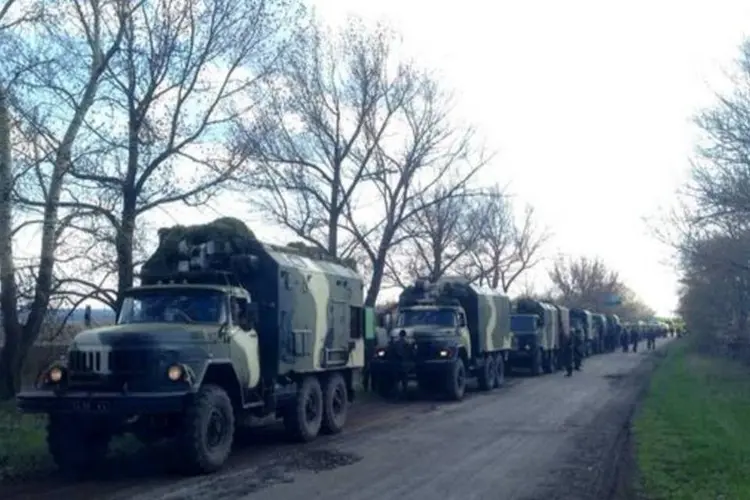 
	Tropas rebeldes na Ucr&acirc;nia: aeroporto de Donetsk deixou de operar nesta manh&atilde;
 (cstreib/Twitter)