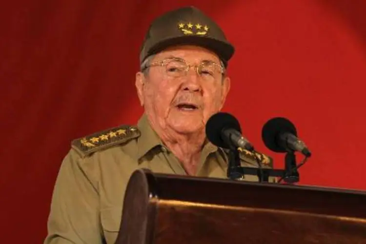 Raúl Castro: o presidente disse que Cuba "não tem de receber lições dos Estados Unidos nem de ninguém" (Alejandro Ernesto/AFP/AFP)