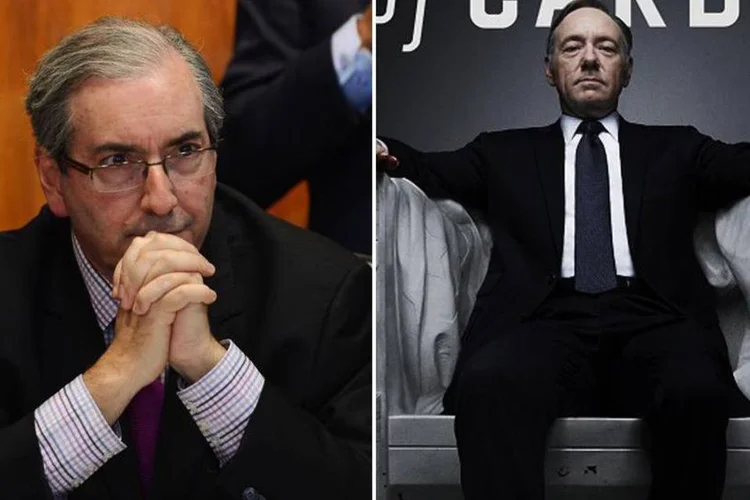 
	Eduardo Cunha e Frank Underwood: os dois receberam o t&iacute;tulo de &quot;campe&atilde;o dos bastidores&quot;
 (Fabio Rodrigues Pozzebom/Agência Brasil e Wikimedia Commons)