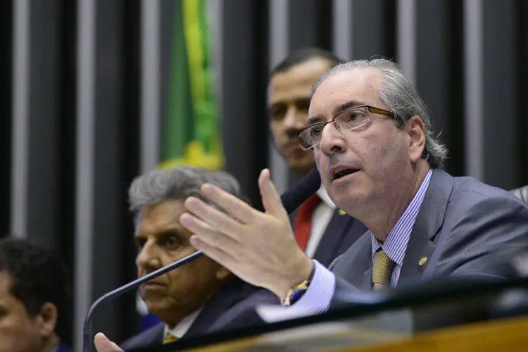 
	Eduardo Cunha explicou que presidente da C&acirc;mara assumir&aacute; a cadeira no Planalto entre o dia 1&ordm; e 5 de janeiro
 (Gustavo Lima/ Câmara dos Deputados)