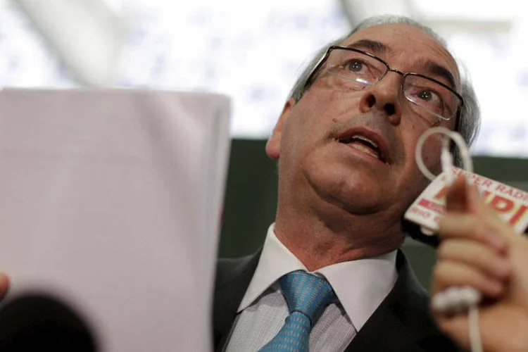 
	Presidente da C&acirc;mara, Eduardo Cunha: ele classificou o epis&oacute;dio da anota&ccedil;&atilde;o que revelaria o pagamento de propina como &quot;absurdo&quot;
 (Ueslei Marcelino/REUTERS)