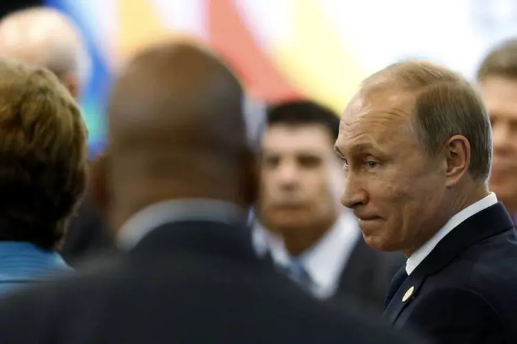 Presidente da Rússia, Vladimir Putin, durante a VI Cúpula dos BRICS, em Fortaleza (Paulo Whitaker/Reuters)