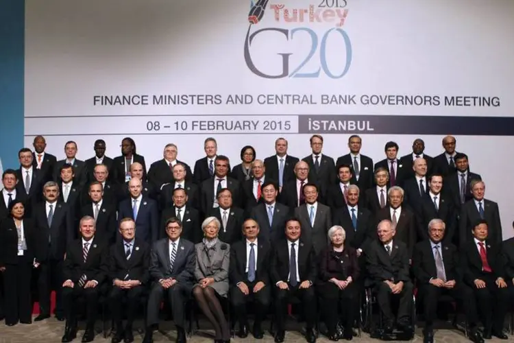 
	Autoridades de Finan&ccedil;as do grupo das 20 principais economias do mundo na &uacute;ltima reuni&atilde;o do G20
 (Reuters)