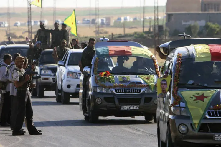 Curdos: militantes sunitas impuseram uma humilhante derrota às forças curdas no avanço do fim de semana (Rodi Said/Reuters)