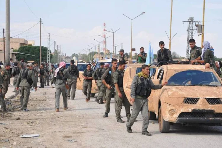 Unidade de proteção curda: ataque foi desfechado na quinta-feira perto da cidade curda de Ras al-Ain (Massoud Mohammed/Reuters)