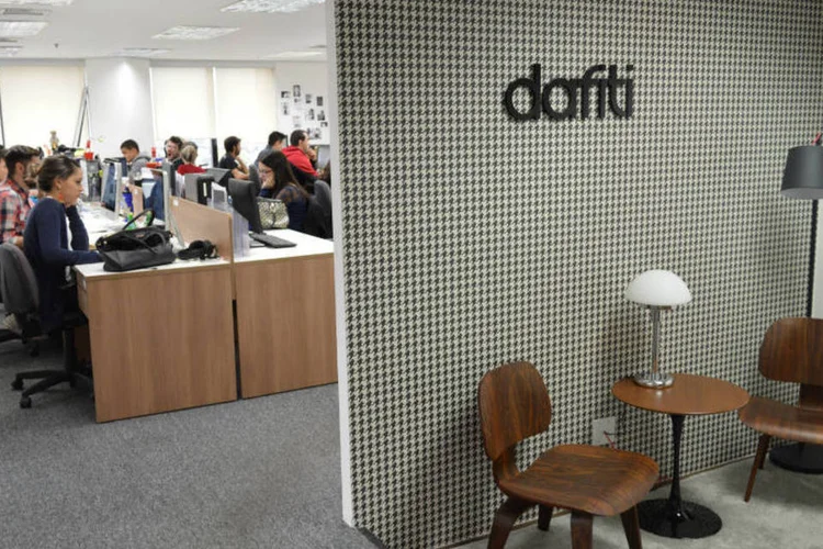 
	Recep&ccedil;&atilde;o do escrit&oacute;rio da Dafiti, em S&atilde;o Paulo: varejista vai fazer parte do Global Fashion Group
 (Luísa Melo/Site Exame)