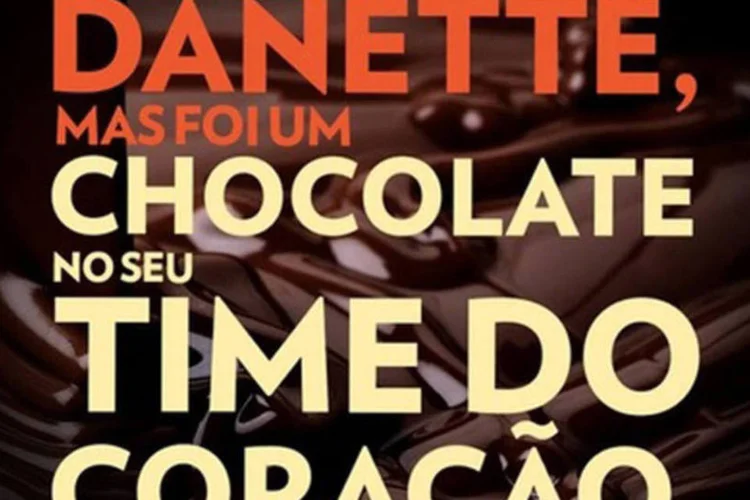 Imagem postada pela Danette no Facebook da marca tira sarro de torcedores do São Paulo após eliminação do time na Taça Libertadores (Reprodução)