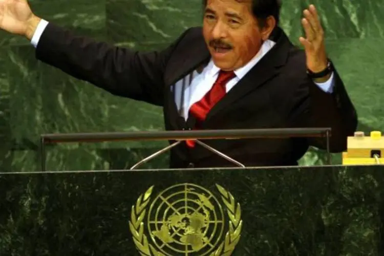 
	Daniel Ortega, da Nicar&aacute;gua: o Executivo nicaraguense qualificou esse julgamento como &quot;uma farsa jur&iacute;dica e pol&iacute;tica&quot;
 (Spencer Platt/Getty Images)