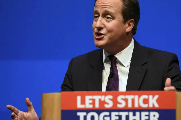 
	Primeiro-ministro do Reino Unido, David Cameron: o primeiro-ministro usou o termo &quot;bunch&quot;, que em ingl&ecirc;s &eacute; usado como um substituto para &quot;grupo&quot;
 (Dylan Martinez/Reuters)