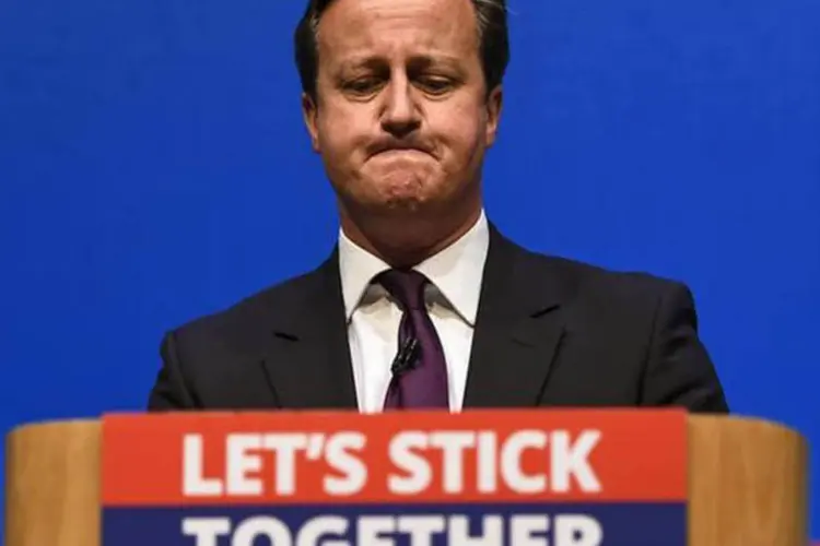 
	David Cameron: &quot;quando voc&ecirc; &eacute; o primeiro-ministro do Reino Unido, a defini&ccedil;&atilde;o de al&iacute;vio &eacute; ligar para a rainha para dizer: &quot;Vossa Majestade, est&aacute; tudo bem&quot;&quot;
 (Dylan Martinez/Reuters)
