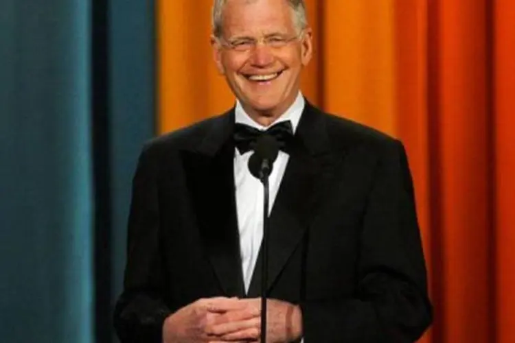 O apresentador americano David Letterman: ameaçado de morte (Dimitrios Kambouris/AFP/AFP)
