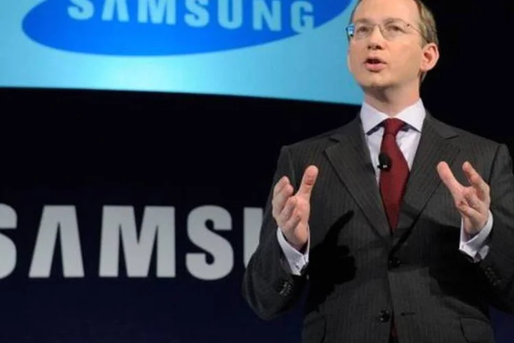 David Steel, Vide-presidente executivo da Samsung, que está atrás da Nokia em telefones celulares, concorre com Sony e LG Electronics no setor de televisores (Ethan Miller/Getty Images)