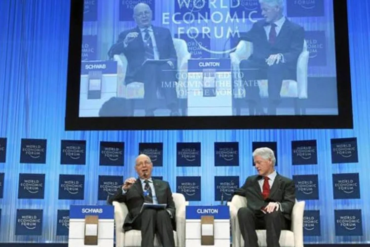 Painel em Davos do Fórum Econômico Mundial: potências mostram suas prioridades (Moritz Hager/World Economic Forum)