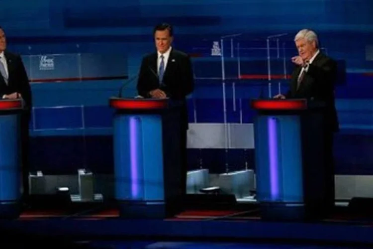 Debate dos republicanos: disputa acirrada pela vaga (AFP/Getty Images / Joe Raedle)