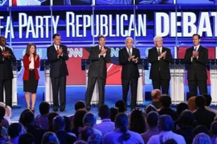 As emissoras de televisão CNN, NBC e Fox News aumentaram suas audiências durante os debates republicanos (Win McNamee/Getty Images/AFP)