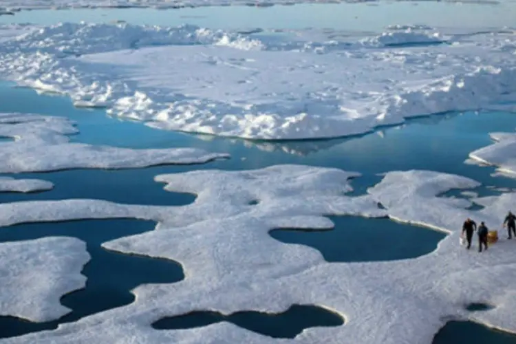Degelo na região do Ártico, no Polo Norte.  (NOOA/Divulgação)