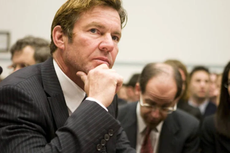 O ator Dennis Quaid em tribunal: segundo o site "TMZ", a esposa de Quaid se cansou das enganações do ator (Brendan Hoffman/ Getty Images)