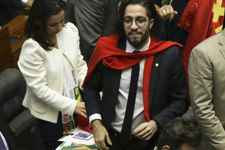 
	Jean Wyllys: entre as representa&ccedil;&otilde;es est&atilde;o duas de autoria do ator Alexandre Frota
 (Agência Brasil/Marcelo Camargo)