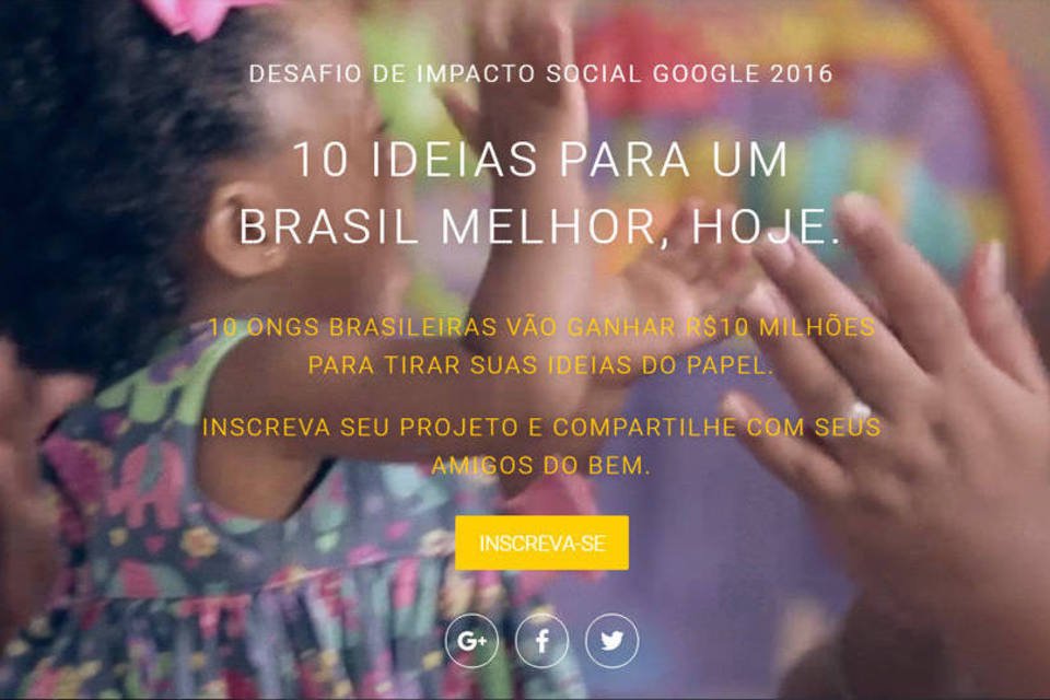 Google premiará projetos sociais brasileiros com R$ 10 mi