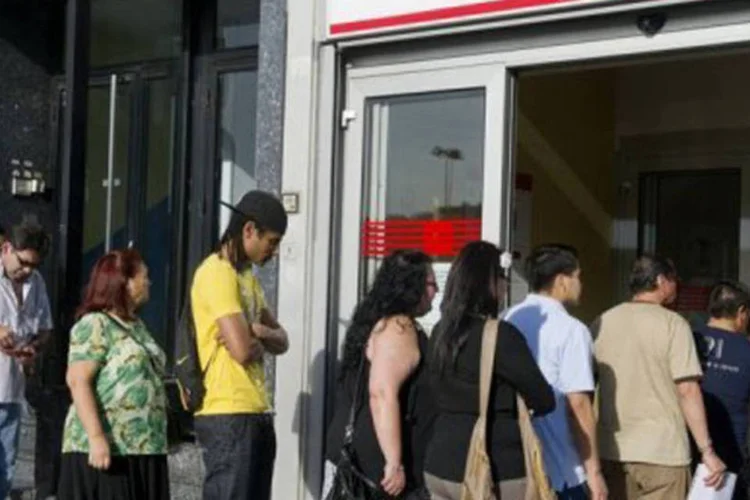 Agência de empregos na Espanha: o país teve o pior resultado, com um índice de desemprego de 24,6% em maio
 (Dominique Faget/AFP)