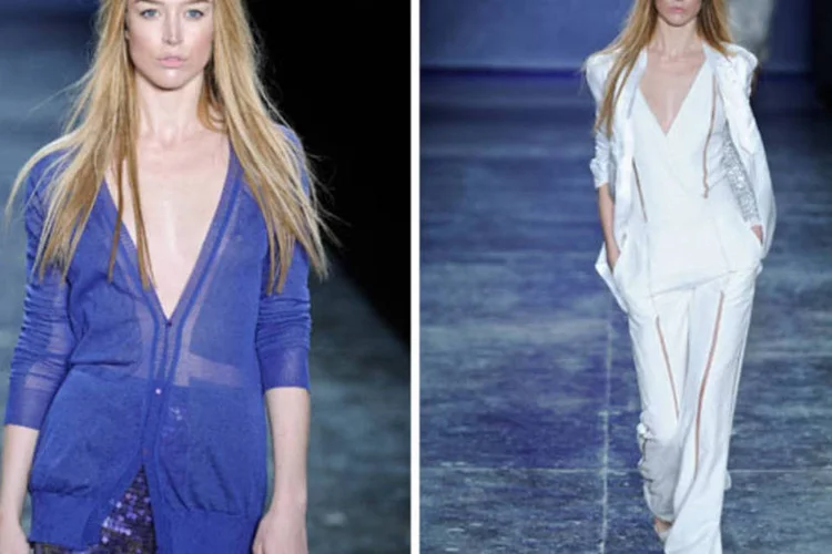 Modelo Raquel Zimmermann, no desfile da Animale, no SPFW (Agência Fotosite/Divulgação)