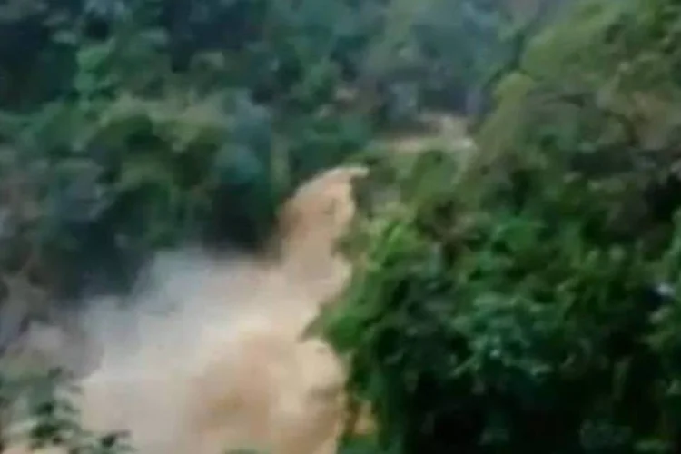 Forte chuva causou deslizamento de terra na Serra do Mar que atingiu 23 carros e um caminhão, Ecovias promete idenização (Reprodução)