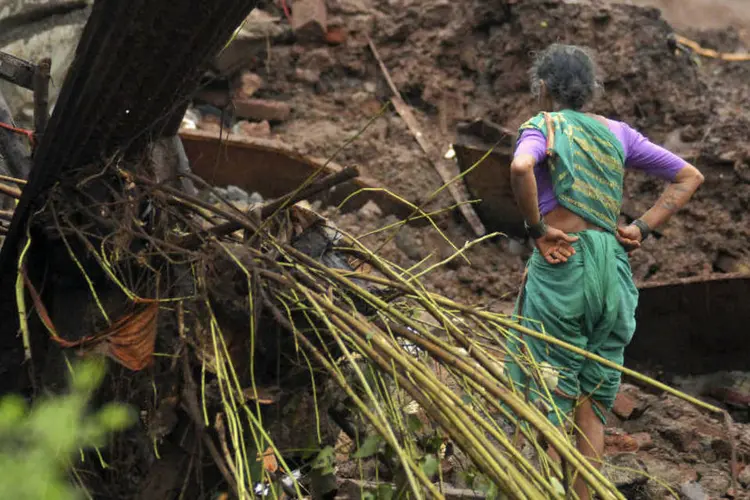 Deslizamento em Maharashtra: chuvas torrenciais caem há dias no lugar pela monção anual (Stringer/Reuters)