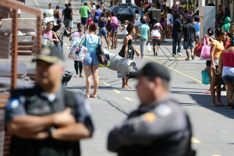 PM em Guadalupe: oficiais entraram com alguns comandantes de batalhões da operação (Tomaz Silva/Agência Brasil)